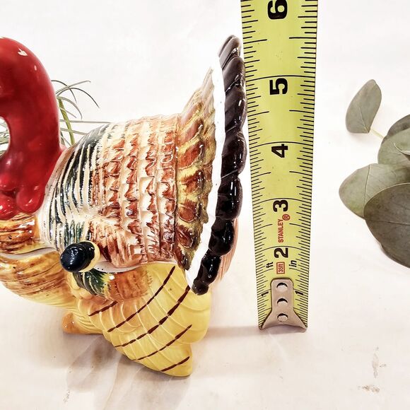 Vintage Turkey Covered Gravy Spoon Sauce Dish Ceramic Condiment Tilso Japan - Picture 9 of 10